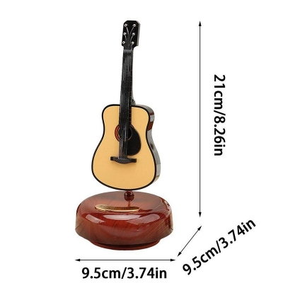 Picture of Rotating Music Box Musical Instrument Crafts Miniature Cello Violin Model Creative Mini Box Base No Battery Required