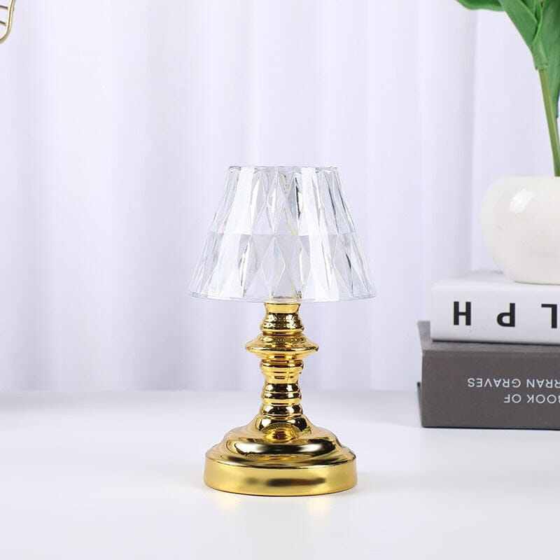 Picture of The Decor Affair Crystal Embellished Table Lamp | Multicolor Decorative Night Light | Stylish Small Desk Lamp for Bedroom Living Room Home Decor | Elegant Crystal Design Bedside Lamp | Unique Decorative Lighting Gift Item for Home Office Decoration-Multicolor