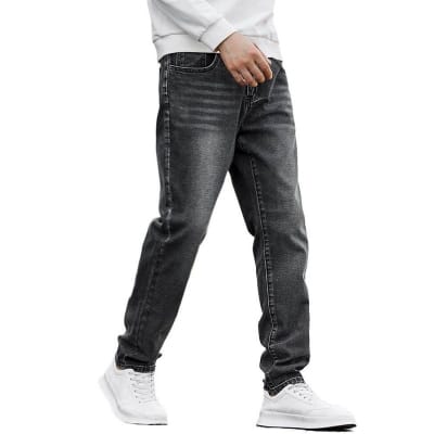 Picture of Black Jeans Pant for Men | Slim Fit Stretch Denim Trousers | Casual Streetwear | Comfortable Daily Wear | Trendy Fashion Pants for Office, Travel & Weekend Outfits | Premium Quality Men's Jeans-Fade black