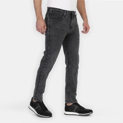 Picture of Black Jeans Pant for Men | Slim Fit Stretch Denim Trousers | Casual Streetwear | Comfortable Daily Wear | Trendy Fashion Pants for Office, Travel & Weekend Outfits | Premium Quality Men's Jeans-Fade black
