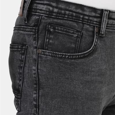 Picture of Black Jeans Pant for Men | Slim Fit Stretch Denim Trousers | Casual Streetwear | Comfortable Daily Wear | Trendy Fashion Pants for Office, Travel & Weekend Outfits | Premium Quality Men's Jeans-Fade black