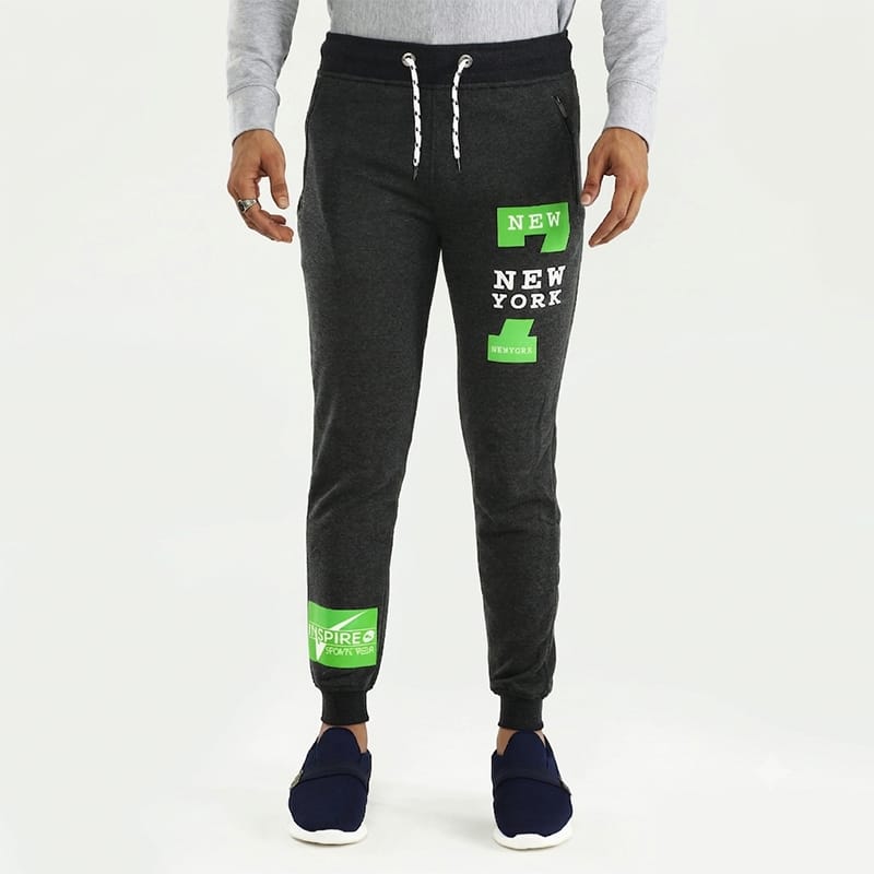 Picture of Deep Grey Joggers for Men | Premium Cotton Blend Track Pants | Slim Fit Casual Sweatpants | Comfortable Stretch Waist | Gym Wear | Running Trousers | Everyday Activewear | Stylish Sports Joggers for Men-Deep Gray(Int:32)
