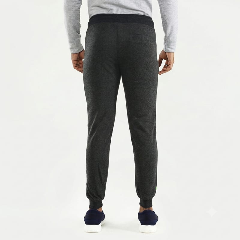 Picture of Deep Grey Joggers for Men | Premium Cotton Blend Track Pants | Slim Fit Casual Sweatpants | Comfortable Stretch Waist | Gym Wear | Running Trousers | Everyday Activewear | Stylish Sports Joggers for Men-Deep Gray(Int:32)