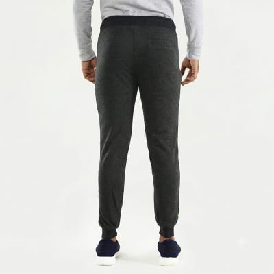Picture of Deep Grey Joggers for Men | Premium Cotton Blend Track Pants | Slim Fit Casual Sweatpants | Comfortable Stretch Waist | Gym Wear | Running Trousers | Everyday Activewear | Stylish Sports Joggers for Men-Deep Gray(Int:32)