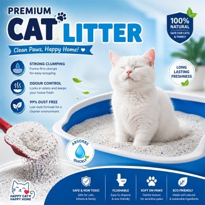 Picture of Felcon Meow Cat Litter (Natural Bentonite) – 5L | Premium Fragrance Variants