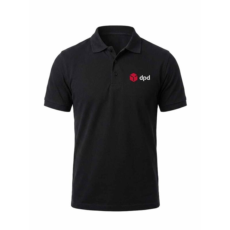 Picture of Black Contrast Polo Shirt for Men – Stylish Short Sleeve Casual Golf Polo, Premium Classic Fit Shirt for Everyday Wear(Int:XL)