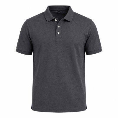 Picture of Men's Contrast Polo Shirt – Stylish Short Sleeve Casual Golf Shirt, Slim Fit Collared T-Shirt, Comfortable Everyday Wear-ASH