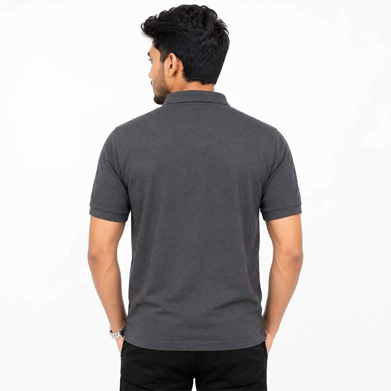 Picture of Men's Contrast Polo Shirt – Stylish Short Sleeve Casual Golf Shirt, Slim Fit Collared T-Shirt, Comfortable Everyday Wear-ASH