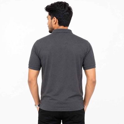 Picture of Men's Contrast Polo Shirt – Stylish Short Sleeve Casual Golf Shirt, Slim Fit Collared T-Shirt, Comfortable Everyday Wear-ASH