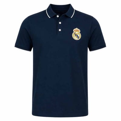 Picture of Contrast Polo Shirt for Men – Stylish Two-Tone Casual Golf Shirt, Classic Short Sleeve Collared T-Shirt for Everyday Wear-Blue