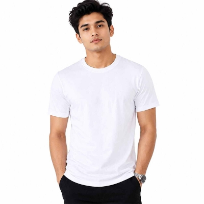 Picture of Contrast T-Shirt for Men and Women – Stylish Two-Tone Casual Graphic Tee, Trendy Unisex Streetwear Shirt-White(Int:L)
