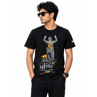 Picture of Stylish contrast t-shirt featuring bold colors, a modern fit, and premium comfort. Perfect for casual wear, streetwear, everyday outfits, and trendy looks.-Black