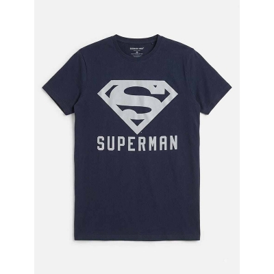 Picture of Contrast T-Shirt for Men & Women – Stylish Color Block Graphic Tee, Casual Streetwear Shirt, Trendy Everyday Unisex Fashion Top-Blue(Int:M)