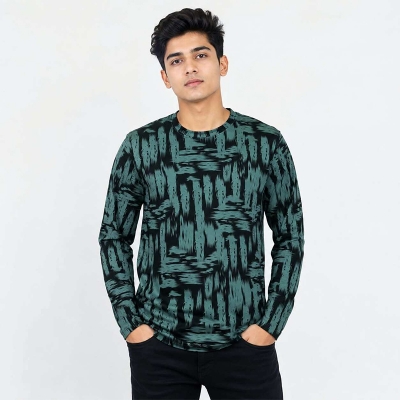 Picture of Full Sleeve Contrast Shirt for Men | Stylish Casual Wear with Premium Contrast Details, Comfortable Fit & Modern Fashion Design-Multicolor(Int:XL)