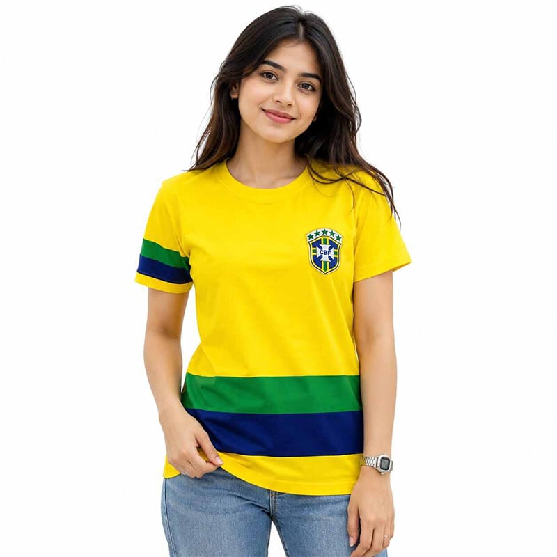 Picture of Men's Contrast T-Shirt – Stylish Color Block Short Sleeve Casual Crew Neck Tee, Trendy Everyday Streetwear Top-Yellow