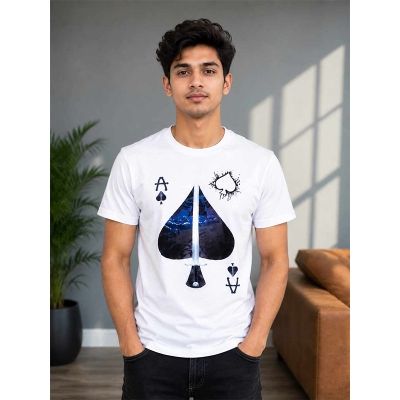 Picture of Contrast T-Shirt for Men & Women – Stylish Color Block Graphic Tee, Casual Streetwear Shirt, Trendy Unisex Everyday Fashion Top-White