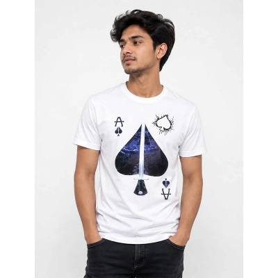 Picture of Contrast T-Shirt for Men & Women – Stylish Color Block Graphic Tee, Casual Streetwear Shirt, Trendy Unisex Everyday Fashion Top-White