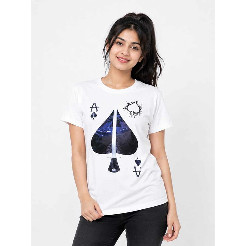 Picture of Contrast T-Shirt for Men & Women – Stylish Color Block Graphic Tee, Casual Streetwear Shirt, Trendy Unisex Everyday Fashion Top-White