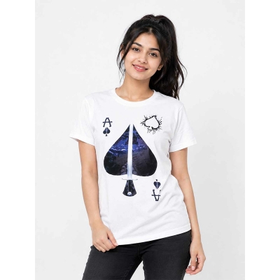 Picture of Contrast T-Shirt for Men & Women – Stylish Color Block Graphic Tee, Casual Streetwear Shirt, Trendy Unisex Everyday Fashion Top-White
