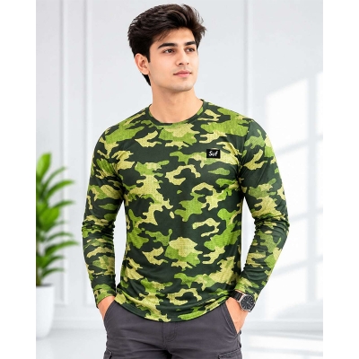 Picture of Men’s Contrast Sleeve T-Shirt – Stylish Color Block Short Sleeve Tee, Casual Crew Neck Top, Trendy Streetwear Shirt for Everyday Wear, Summer Outfits & Casual Fashion-Multicolor