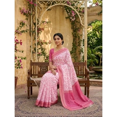 Picture of Sari Contrast Design | Elegant Contrast Color Saree for Women | Stylish Traditional & Modern Saree | Festive, Wedding & Party Wear | Beautiful Designer Saree Collection