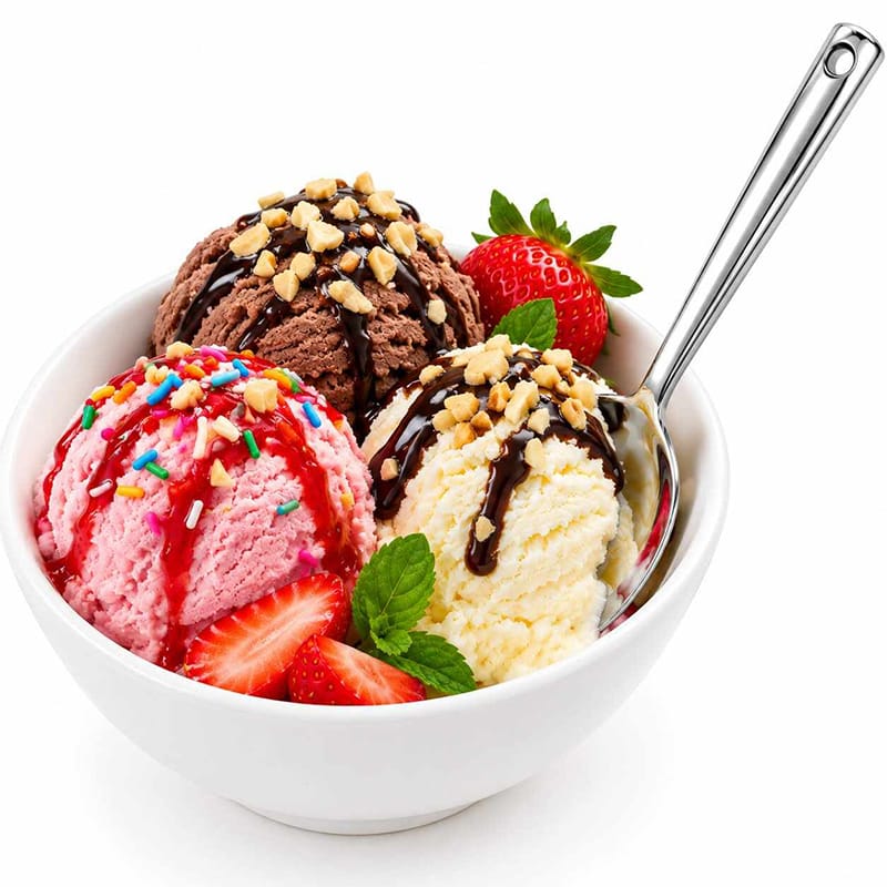 Picture of Ice Cream Scoop – Premium Stainless Steel Cookie and Ice Cream Scoop with Trigger Release, Ergonomic Handle, Durable Design for Perfectly Shaped Scoops, Kitchen, Dessert & Baking Use-Multicolor