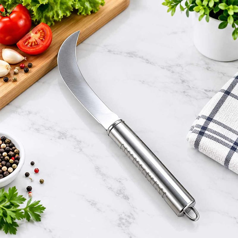 Picture of Kitchen Cooking Vegetables Chopping Contrast | Fresh Ingredients, Sharp Knife, Vibrant Colors, Healthy Meal Preparation, Home Cooking, Food Photography, Culinary Lifestyle-White