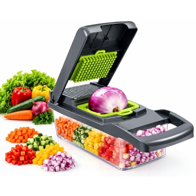 Picture of 16 IN1 Mandoline Slicer Veggie Food Chopper, Vegetable Cutter, Tomato Carrot Grater, Cheese French Onion Shredders Kitchen Tool_Best Rate Ratings 6-Multicolor