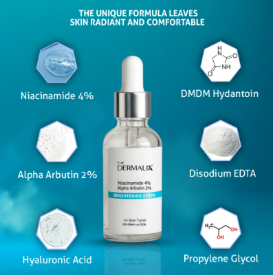 Picture of The Dermalix Niacinamide 4% + Alpha Arbutin 2% Brightening Serum 30ml