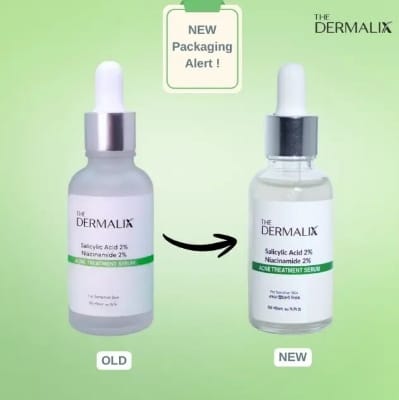 Picture of The Dermalix Salicylic Acid 2% + Niacinamide 2% Acne Treatment Serum 30ml