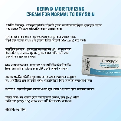 Picture of Seravix Moisturizing Cream For Normal To Dry Skin 75ml