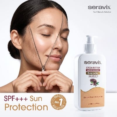 Picture of Seravix Cocoa Butter Moisturizing Body Lotion With Spf 30 PA+++ 240ml - White