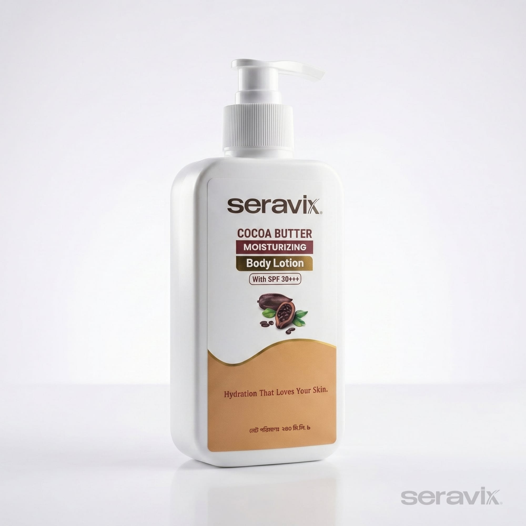 Picture of Seravix Cocoa Butter Moisturizing Body Lotion With Spf 30 PA+++ 240ml - White
