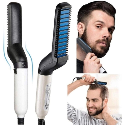 Picture of Modelling Comb Men Beard and Hair Quick Straightener-Multicolor
