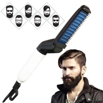 Picture of Modelling Comb Men Beard and Hair Quick Straightener-Multicolor