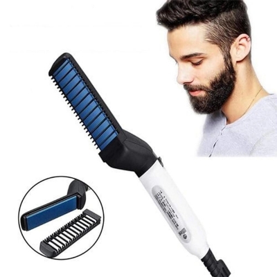 Picture of Modelling Comb Men Beard and Hair Quick Straightener-Multicolor