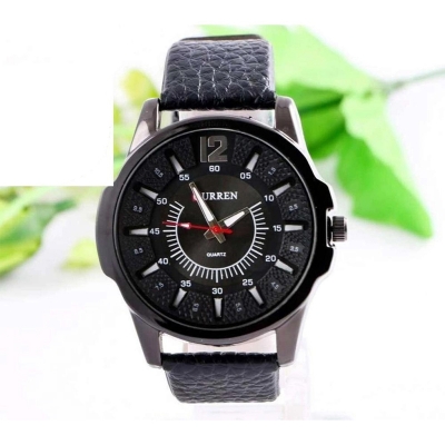 Picture of Artificial Leather Analog Watch for Men-Size-One Size, Black