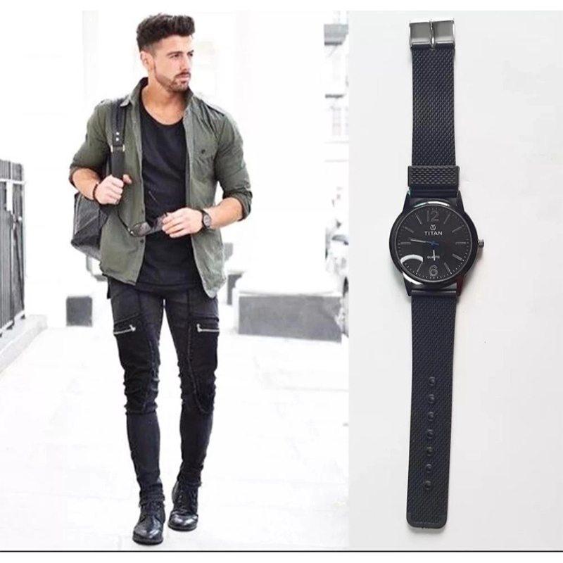 Picture of Cool Quartz Waterproof watch for men-Size-One Size, Black