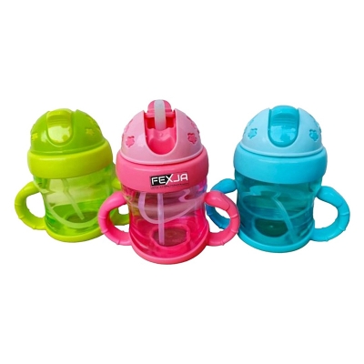 Picture of Imported Baby Trainer Beaker water bottle for small kids and kindergarten children-Multicolor
