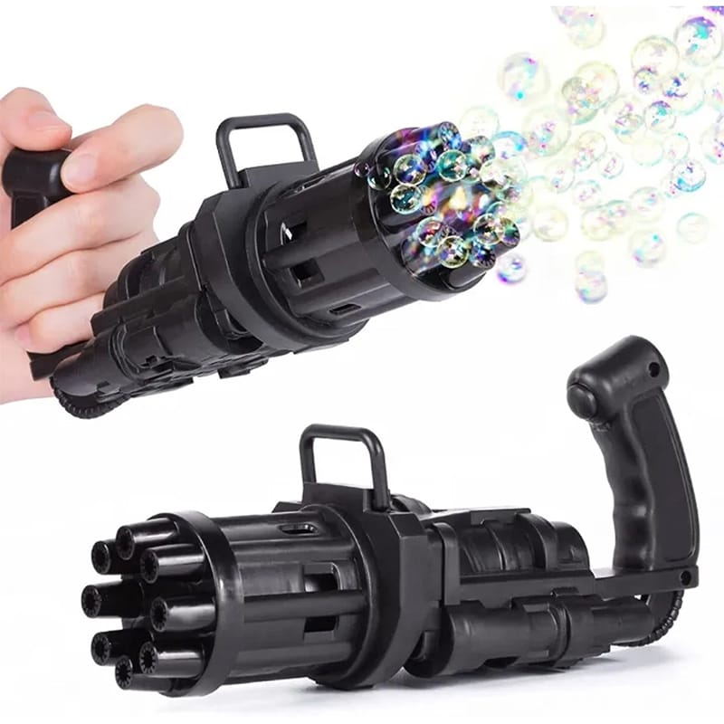 Picture of Bubble machine, Gatling Bubble Machine 2022 Bubble machine 8-Hole Bubble Blower Automatic Bubble Maker Electric Bubble machine Bubble Machine Toy for Girls Boys Kids (Black)-Multicolor