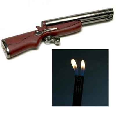 Picture of Double Barrel Refillable Pocket Lighter Shotgun Pack Of 1-Multicolor