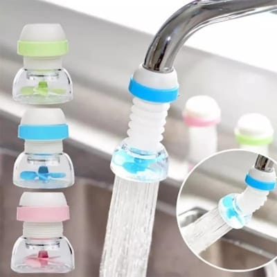 Picture of 360 Degree Household Rotating Faucet Aerator Swivel Head Water Saving Aerator Nozzle Faucet Adapter Device-Multicolor