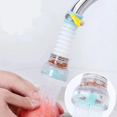 Picture of 360 Degree Household Rotating Faucet Aerator Swivel Head Water Saving Aerator Nozzle Faucet Adapter Device-Multicolor