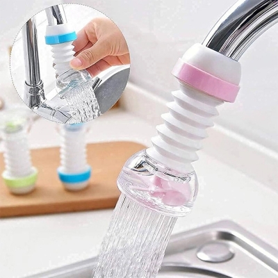 Picture of 360 Degree Household Rotating Faucet Aerator Swivel Head Water Saving Aerator Nozzle Faucet Adapter Device-Multicolor