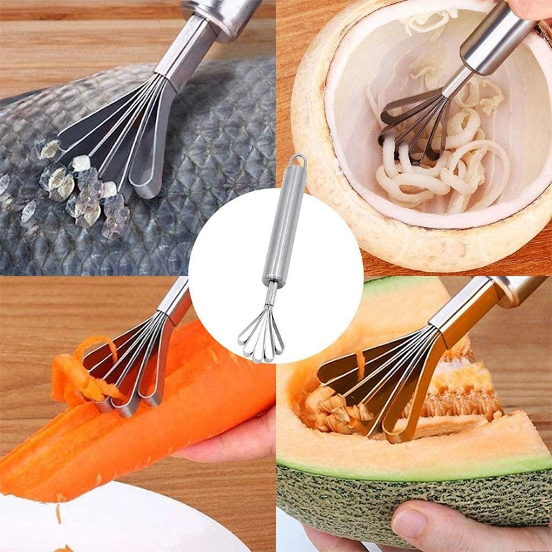 Picture of Fruit Fish Skin Scale Peeler & Coconut Scraper Tool-Silver