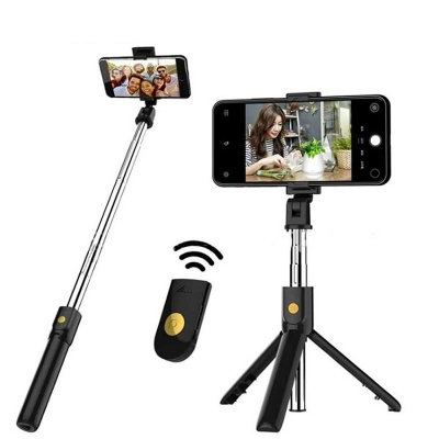 Picture of K07 Flexible Selfie Stick Tripod Stand Bluetooth Remote Control For Phone Camera-Black