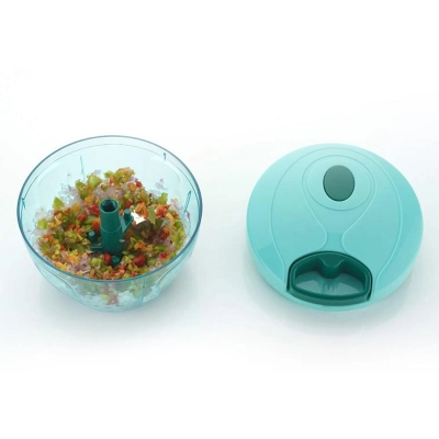 Picture of Stainless Steel ABS an PS - 350ml - Hand Pull  - Garlic Nuts Grinder Mincer Shredder - Kitchen Accessories - Manual Fruit Vegetable Chopper-Multicolor