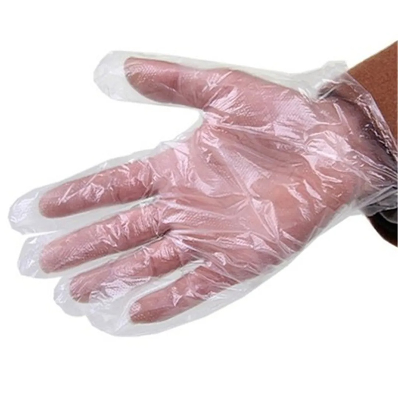 Picture of Clear Gloves 100 Pieces Large Polyethylene Gloves 1 Packet-Multicolor