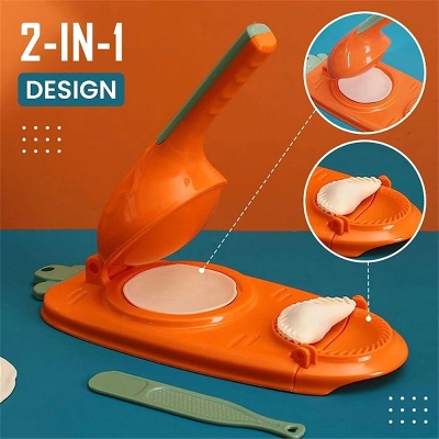 Picture of HelloWorld Dumpling Maker - High Efficient Dumpling Skin Manual Wrapper Pressing Kitchen Tool for Perfect Dumpling Making-Multicolor