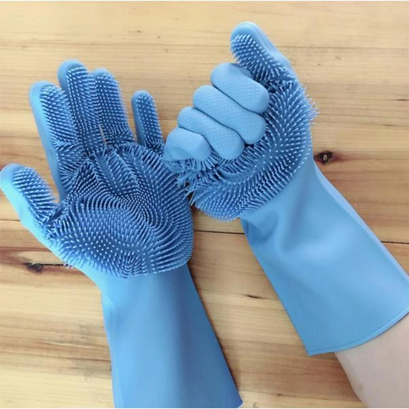 Picture of A pair of half-handed kitchen gloves-Multicolor